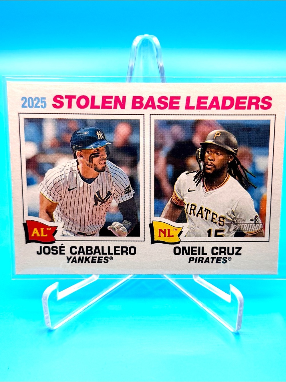 2026 Topps Heritage 🔥2025 Stolen Base Leaders Jose Caballero & Oneil Cruz! #4